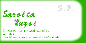 sarolta muzsi business card